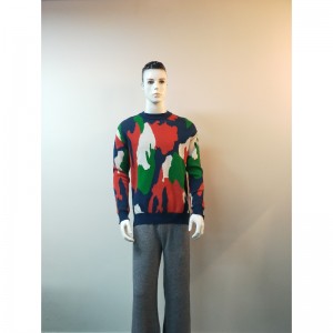 CONTRAST SIDE-SPLIT SWEATER RLMS0022F