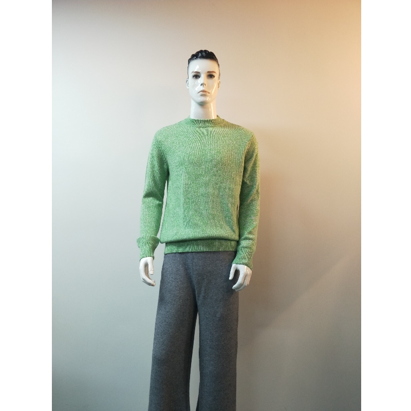 AVOCADO GREEN CREW HECK SWEATER RLMS0027F