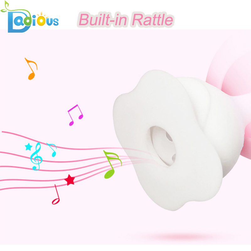 Ny design säkerhet Baby Teether Rattle Food grade Silikon Baby Teether BPA Free Baby Teether