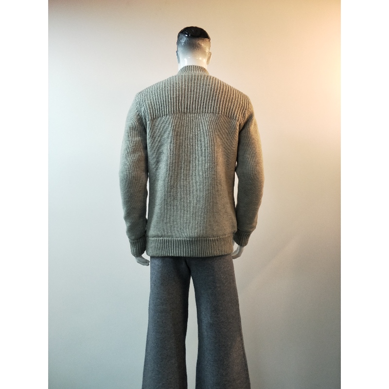 GRÅ SWEATER COAT RLMS0067F