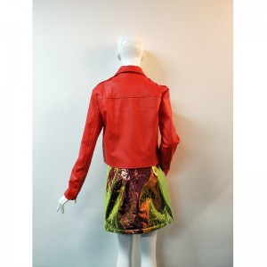 RÖD PU BIKERJACKA RLWPJ0004N