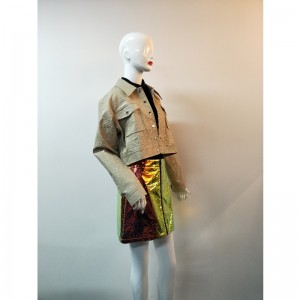 KHAKI KORT PU JACKA RLWPJ0028N