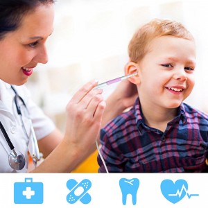 Wifi Otoscope 3 in 1 Ear Wax Remover Tool 720P Vattentät kamera med 6 justerbar LED kompatibel med Android och iOS