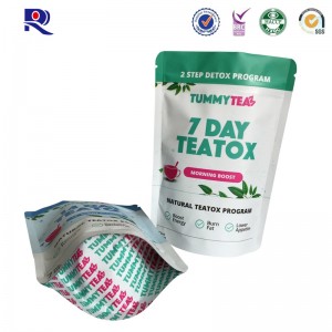 Tryckta och laminerade påsar med tillbakalutande ziplock eller dragkedja