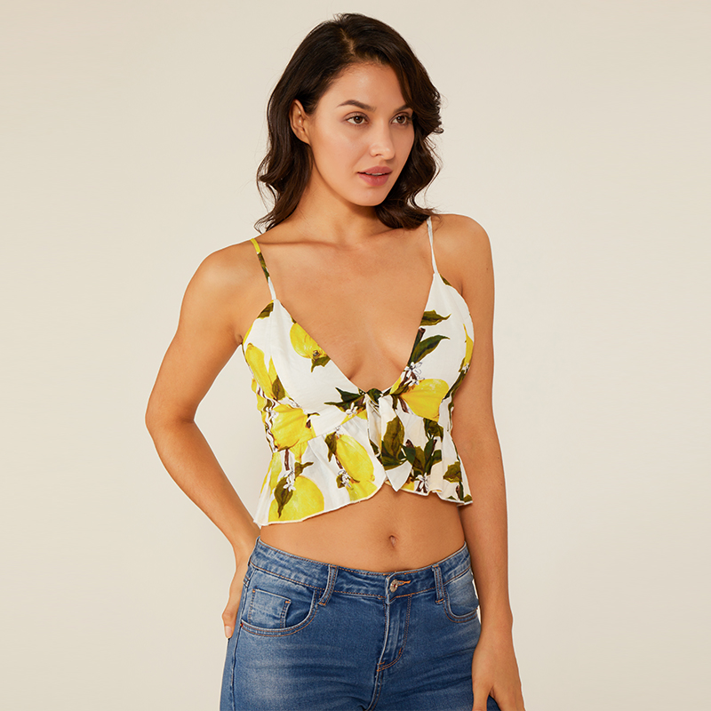 Fabrik Oem Summer Floral Mini Short Hot Girl Sexiga kvinnor Camisole