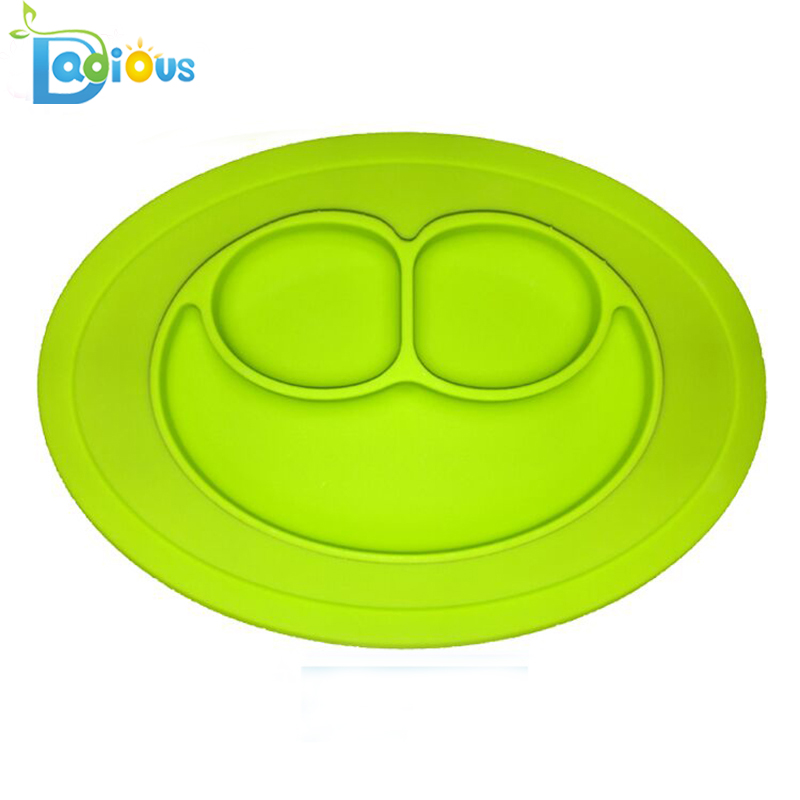 Amazon Hot Sale Baby One-Piece Silikon Placemat Safe Kids Suction Plate