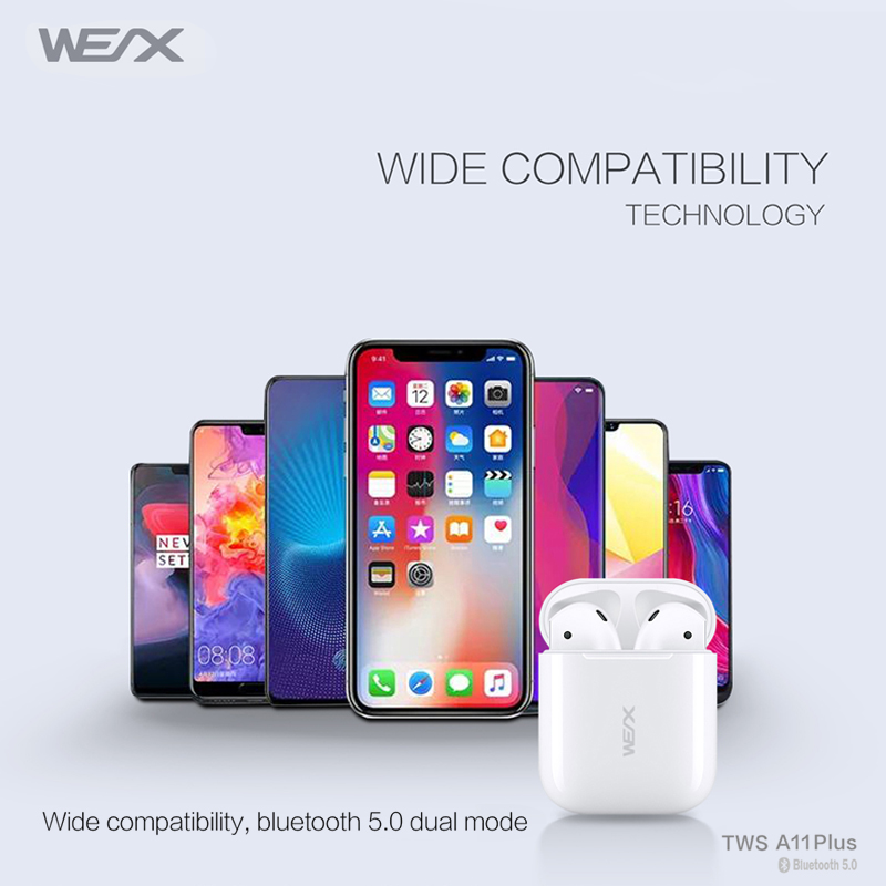 WEX -A11 plus trådlösa öronknoppar: SHA 65292; bluetooth 5.0 hörlurar: bladlöss: bladlöss, 65292; TWS: 652888Äkta trådlös stereo 65289