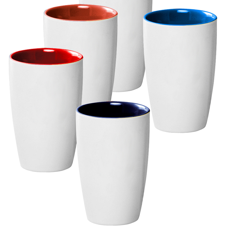 Glaserade glas av keramiskt glas, kaffemuggar utan handtag med god kvalitet