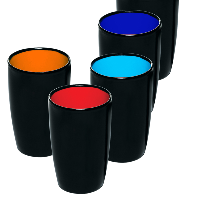 Glaserade glas av keramiskt glas, kaffemuggar utan handtag med god kvalitet