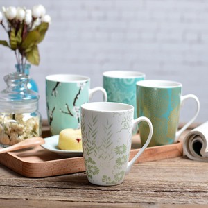 Specialiserad koffeinfri tryckning vit 100% melaminkaffemugg med ny design