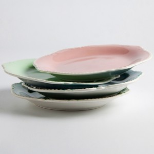 Elegant utseende 100% melaminplåtar, porslinsfartyg, tryckt provplatta