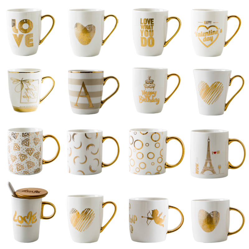 Hög kvalitet Costom LOGO vit keramisk kaffekopp