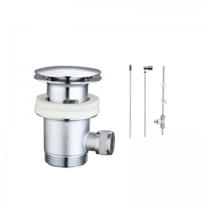 Pop-up-avloppsrengöring av krom med avtappningsstång