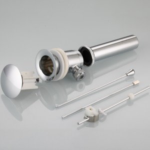 Pop-up-avloppsrengöring av krom med avtappningsstång