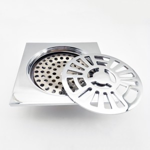 Avfall från fyrkantiga golvavlopp