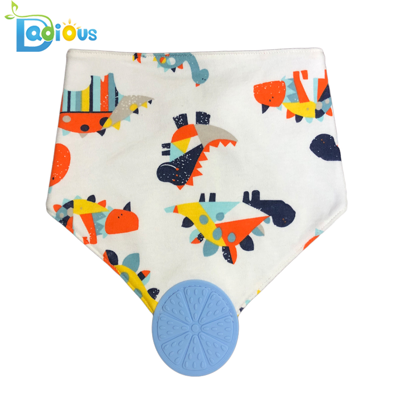 Baby Bandana Drool Bibs Teething Toys Baby Boy tandklappar med 100% ekologisk bomull