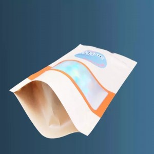 Högkvalitativt tryckt anpassa utskrift dragkedja påse för livsmedelsförpackningar med handtag