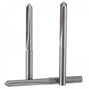 Rak 45 graders V groove Graveringsverktyg Karbid CNC Router Bits 1/8 tum Skaft 0.1mm Spets 5 ST