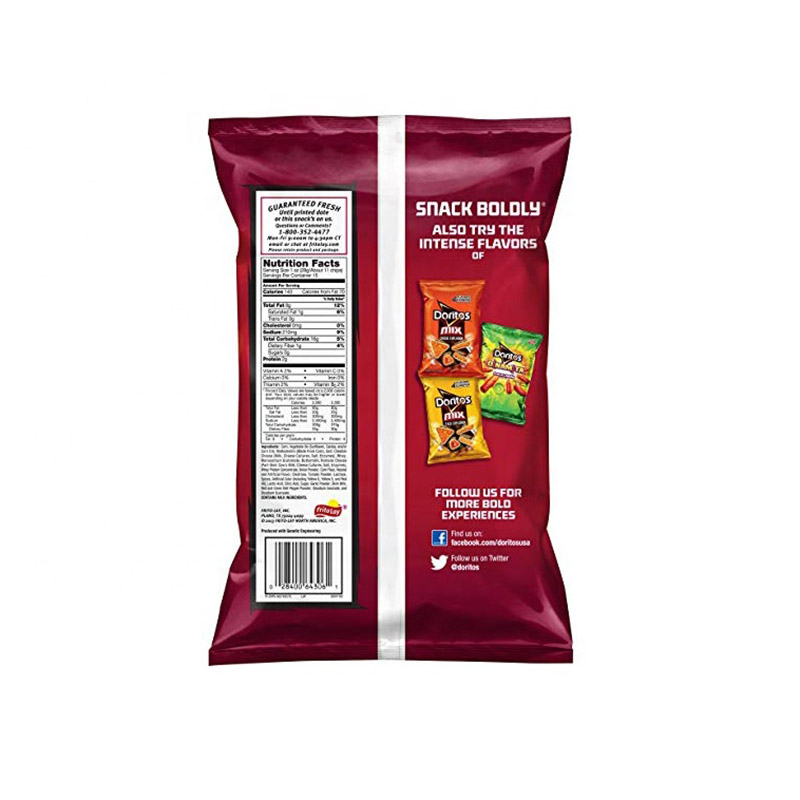Värmeförsegling anpassad laminerad plastfolie fodrad kudde potatis banan chip T-shirt väska för mat