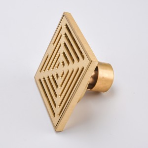 Deft design kakelinsats linjärt duschavlopp mässing fyrkantigt golv avlopp