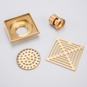 Deft design kakelinsats linjärt duschavlopp mässing fyrkantigt golv avlopp