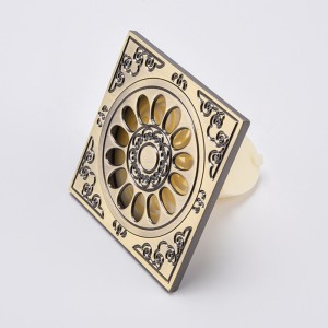 Mässing PVC-golv dekorativ dusch avlopp täcker filter