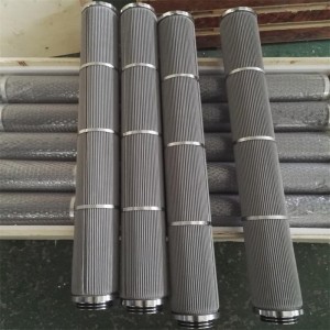 Sintrerad metallfiberfiltercylinder som används för metanolfiltrering