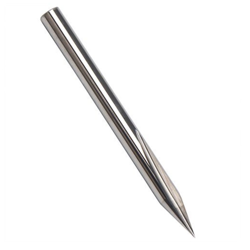Metallgraveringsbit, EnPoint 30-graders V-bit hårdmetall Tuff spets Cone-form CNC-gravyrbit med 2-flöjts Striaght-spår 1/8 