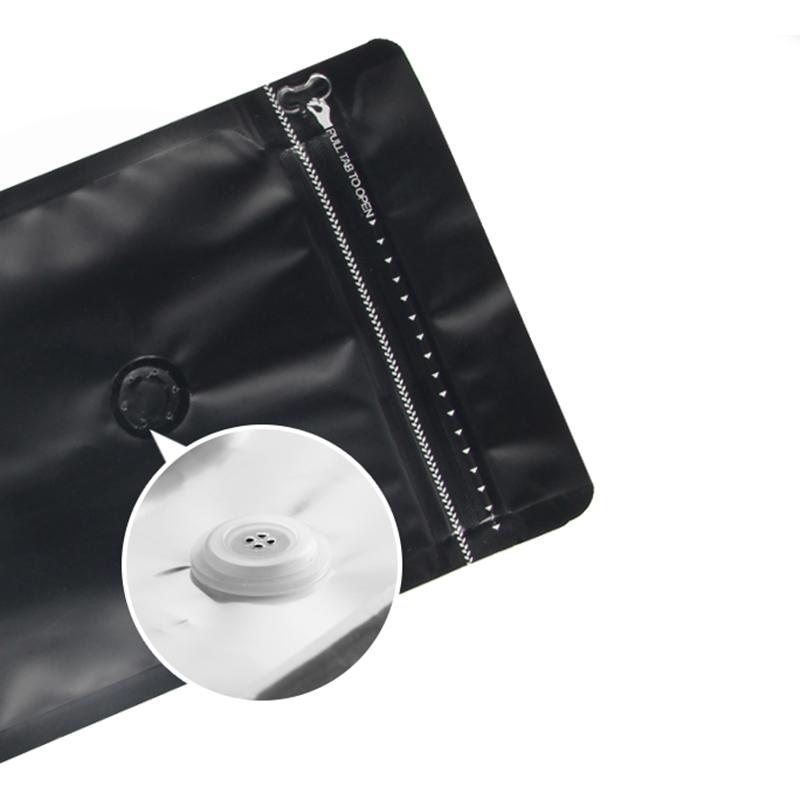 250g aluminiumfolie kaffepåse platt botten åtta sido förseglade påse med blixtlås