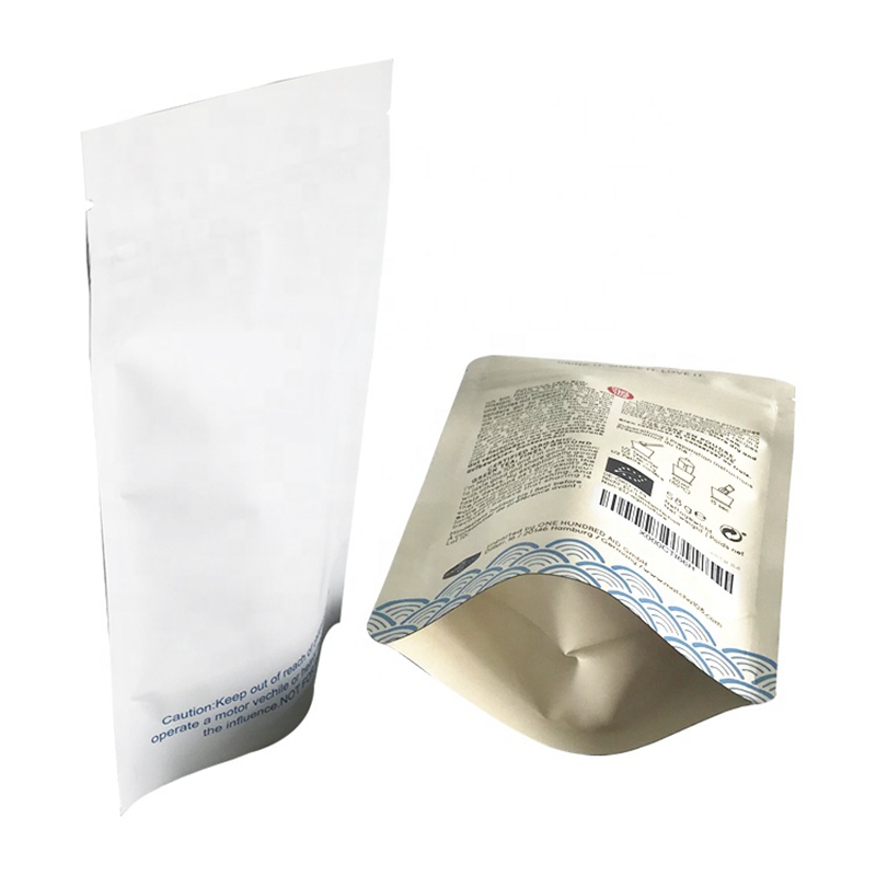 Aluminiumfolie Stand up-påse för plastpåsar med grönt tepulver med påsar till billig pris