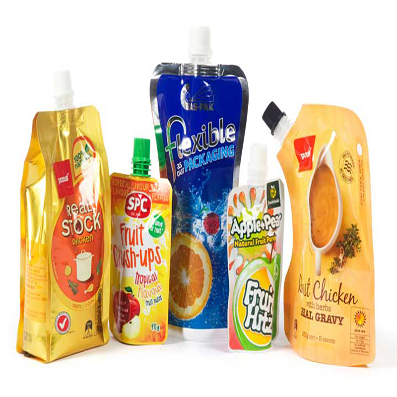 anpassad 200 ml flytande aluminiumplast dryck organisk banan frukt gelé juice förpackning förvaring doypack pipa påse juice påse