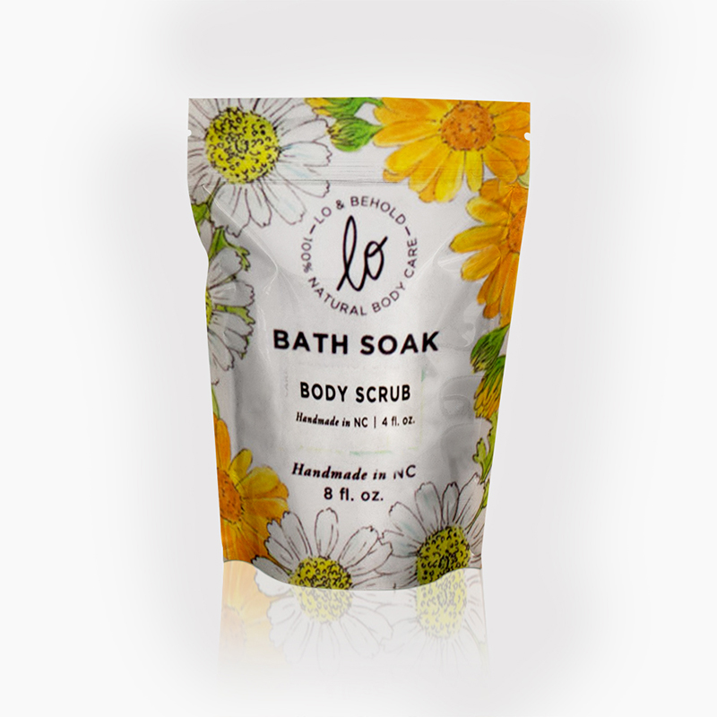 Anpassad design Tryckpaket Ziplock sockerförpackning Body Scrub badkar