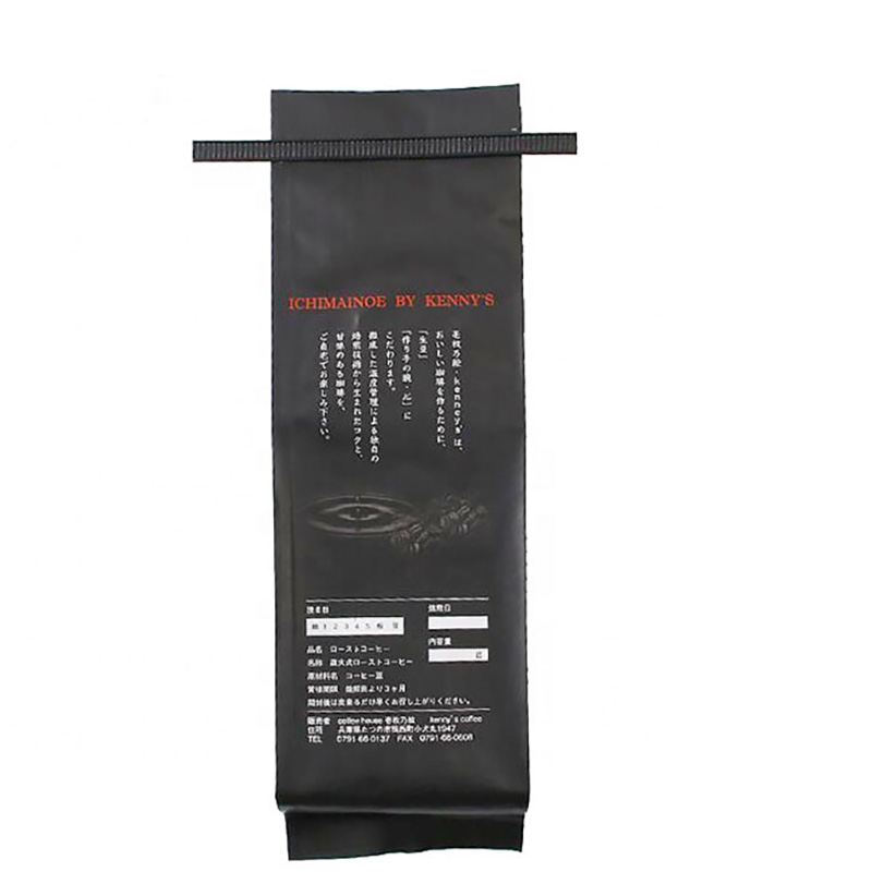 sidovägg matt färdig tennslips på det övre kaffeventilpaketet