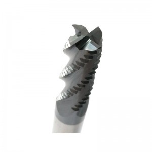 Slipkvarnar i fast hårdmetall, HRC45 med tialnbelagd, 4 räfflor, 1/4 \