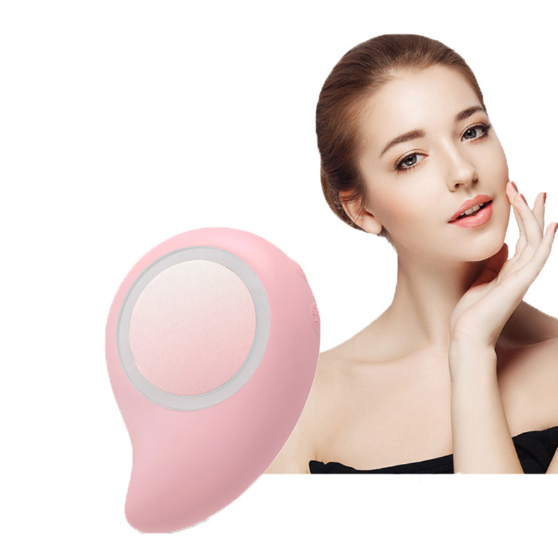 LED ansiktsmassager. 3-färgs foto LED-ljusterapi Ansiktsmassager, Ljusterapiapparat för akne, Vibration Huduppvärmning