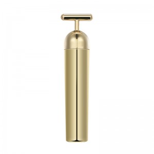 Beauty Bar Puls Ansiktsmassager, T-form Elektrisk skylt Ansiktsmassageverktyg för känslig hud Ansiktsdrag Drag tät uppvärmningslift