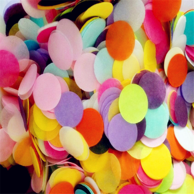 Papper konfetti cirkel prickar bröllop favoriser mottagning tabell spridning konfetti Gednder avslöja baby shower födelsedag