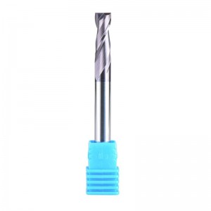 2 flöjter 1/4 tum Shank Square Nose End Mill Carbide CNC Upcut Router Bits Tiain Coated, 2 1/2 inches Length