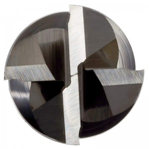 Extra lång massiv hårkarbidsändfabrik, 4 flöjter, 1/4 \