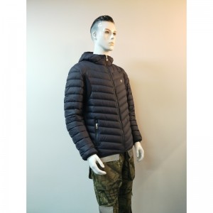 NAVY HOODED PUFFERJACKA RLMPC0013