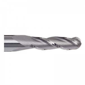 Carbide Micro Ball Nose End Mill, AlTiN Monolayer Finish, 30 Deg Helix, 3 Flutes, 1.5000 \