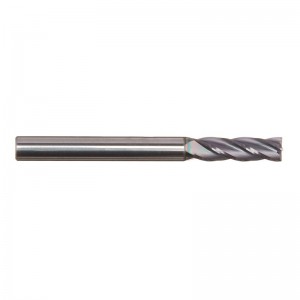 Halvkarbid i fast karbid, AlTiN-belagd, 4 flöjter, 3/16 \