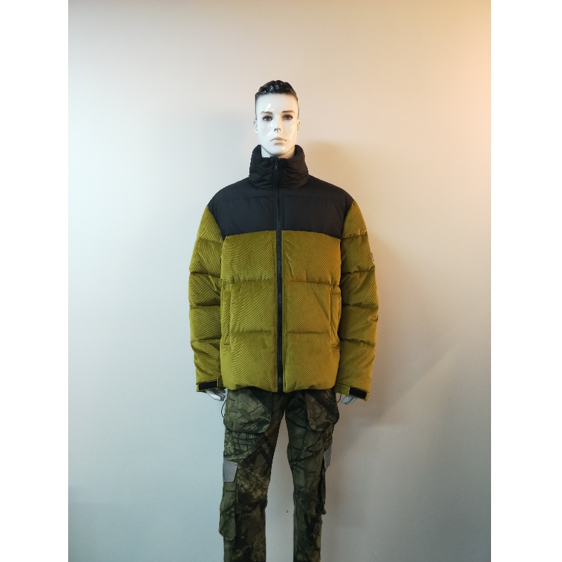 GUL u0026 SVART KONTRAST MENS PUFFERJACKA RLMPC0020N