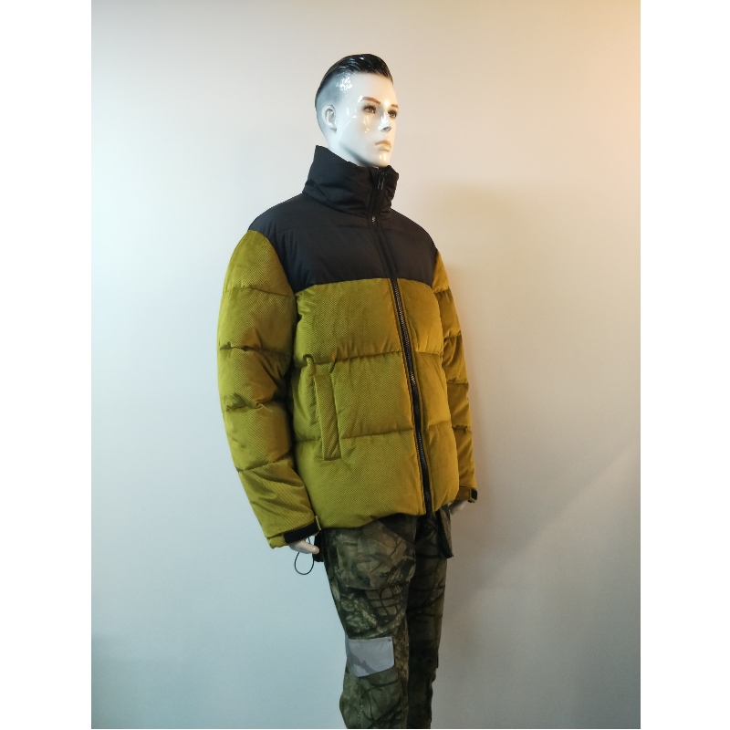 GUL u0026 SVART KONTRAST MENS PUFFERJACKA RLMPC0020N
