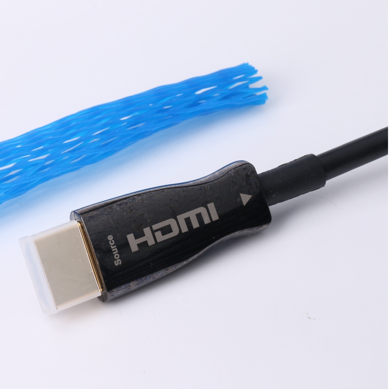 ARC-funktion Fiber HDMI CABLE (optisk fiberöverföring), optoelektronisk hybrid; Metal Shell, 4K