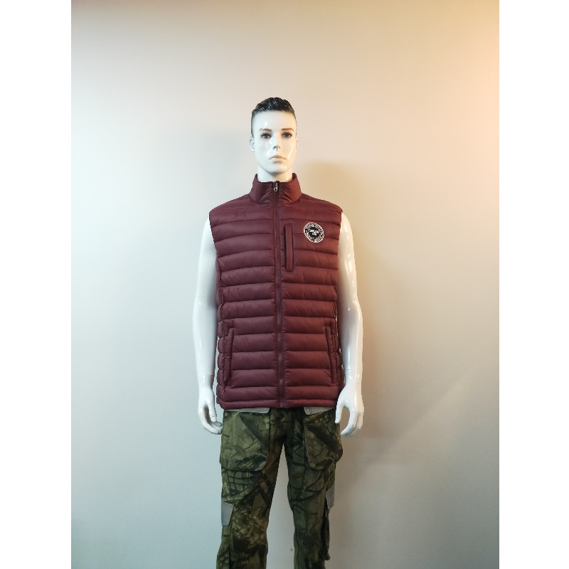 MÄNS BURGUNDY PADDED VEST LMV0003