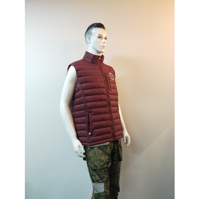 MÄNS BURGUNDY PADDED VEST LMV0003