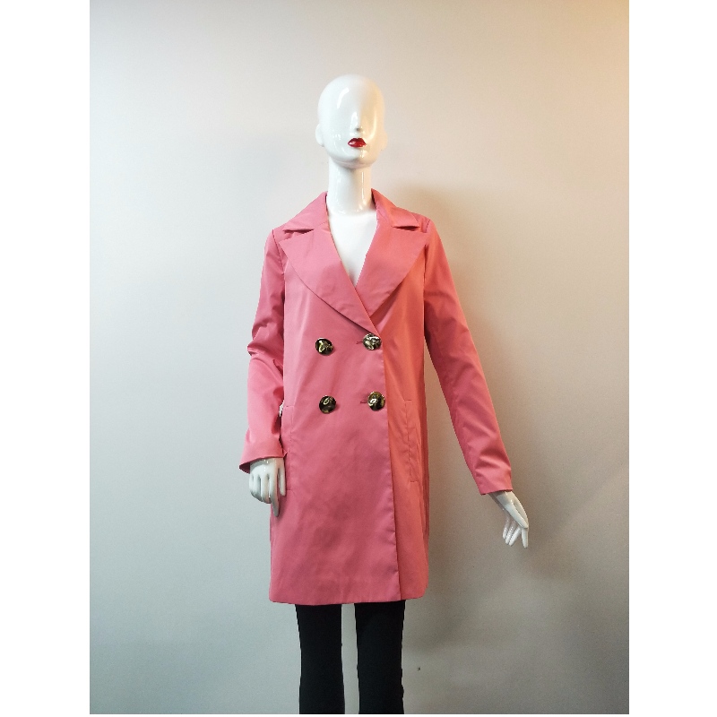 LADIES PINK TRENCH JACKET RLWJ0013