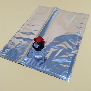 2L 5L 10L 15L 25L aluminiumfolie och klar aseptisk påse i låda BIB för vin, olja, juice, mjölk, vatten