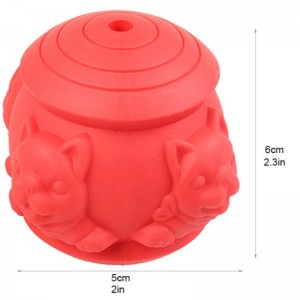 Silikon husdjur leksaker hund molar leksak husdjur mat läcker boll silikon bett leksak